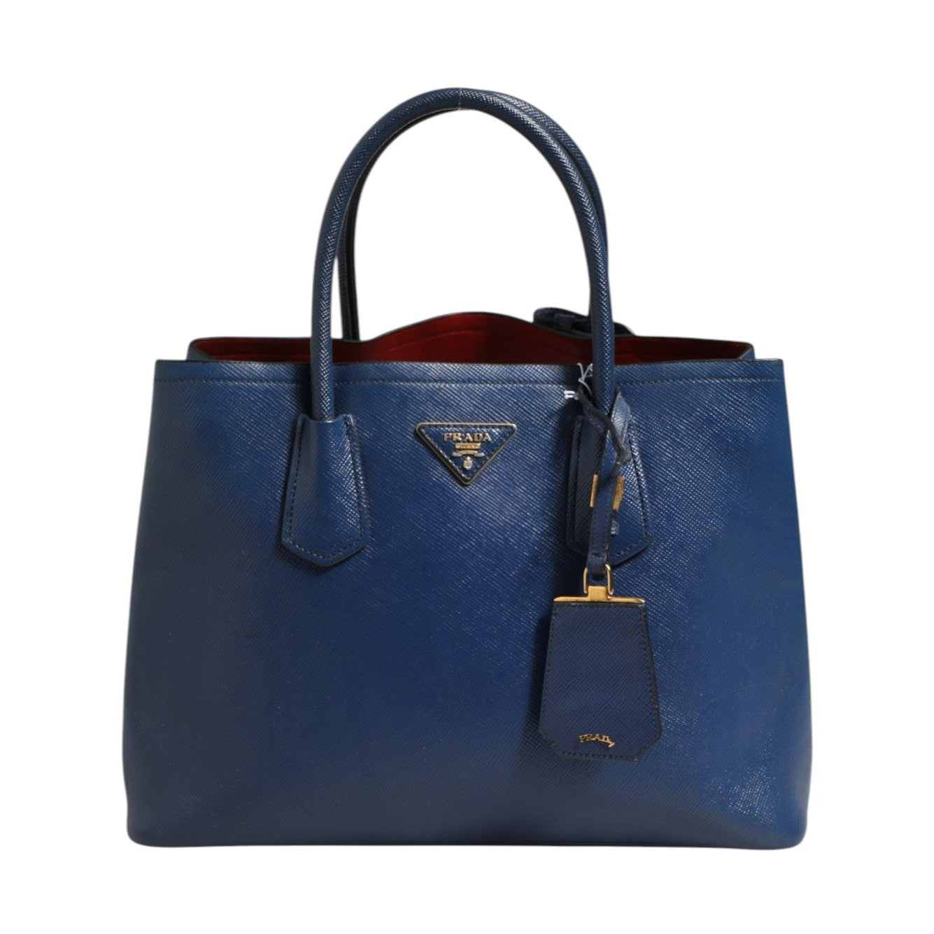 Prada Blue Saffiano Leather 2way Bag