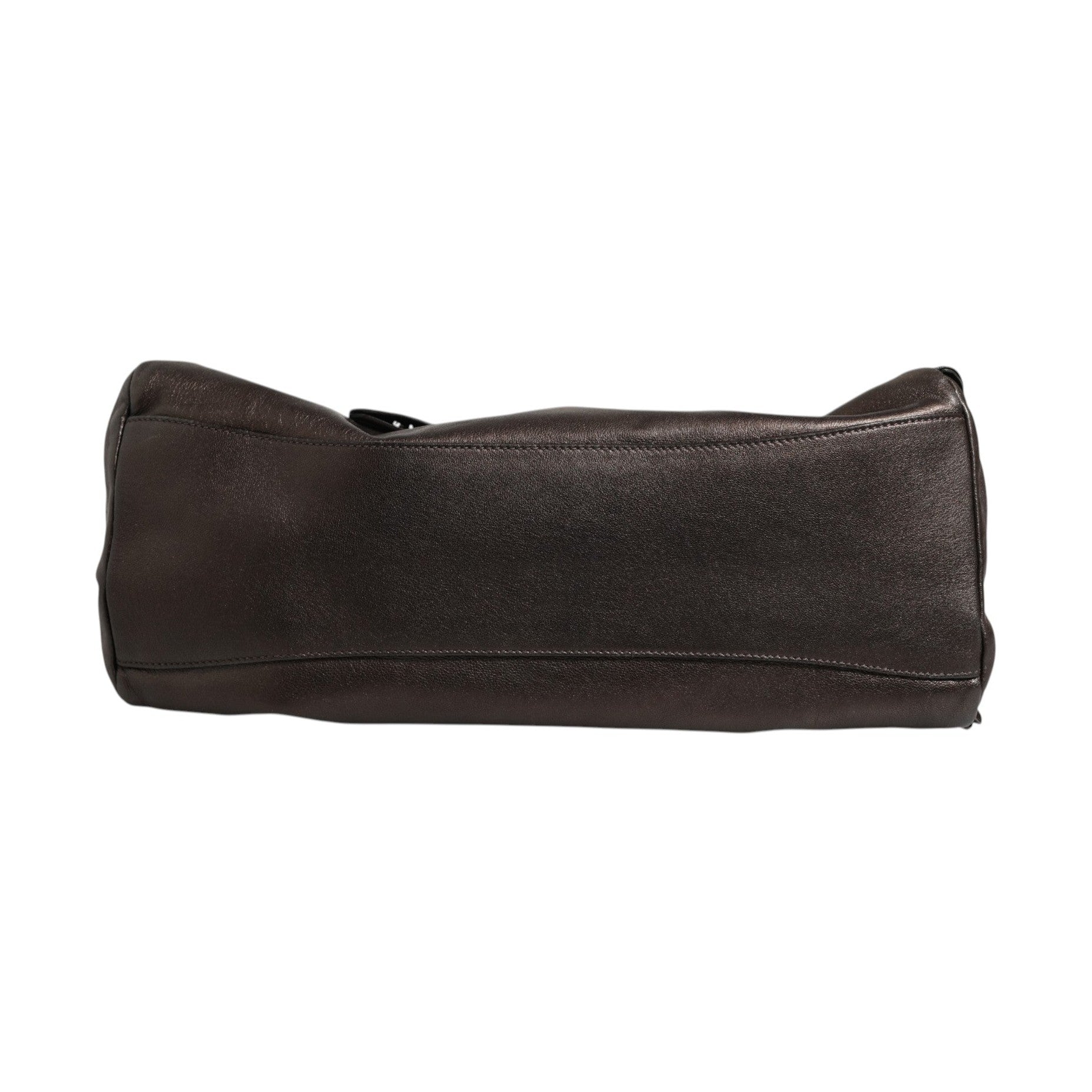 Prada Metallic Nappa Leather Ruffle Shoulder Bag