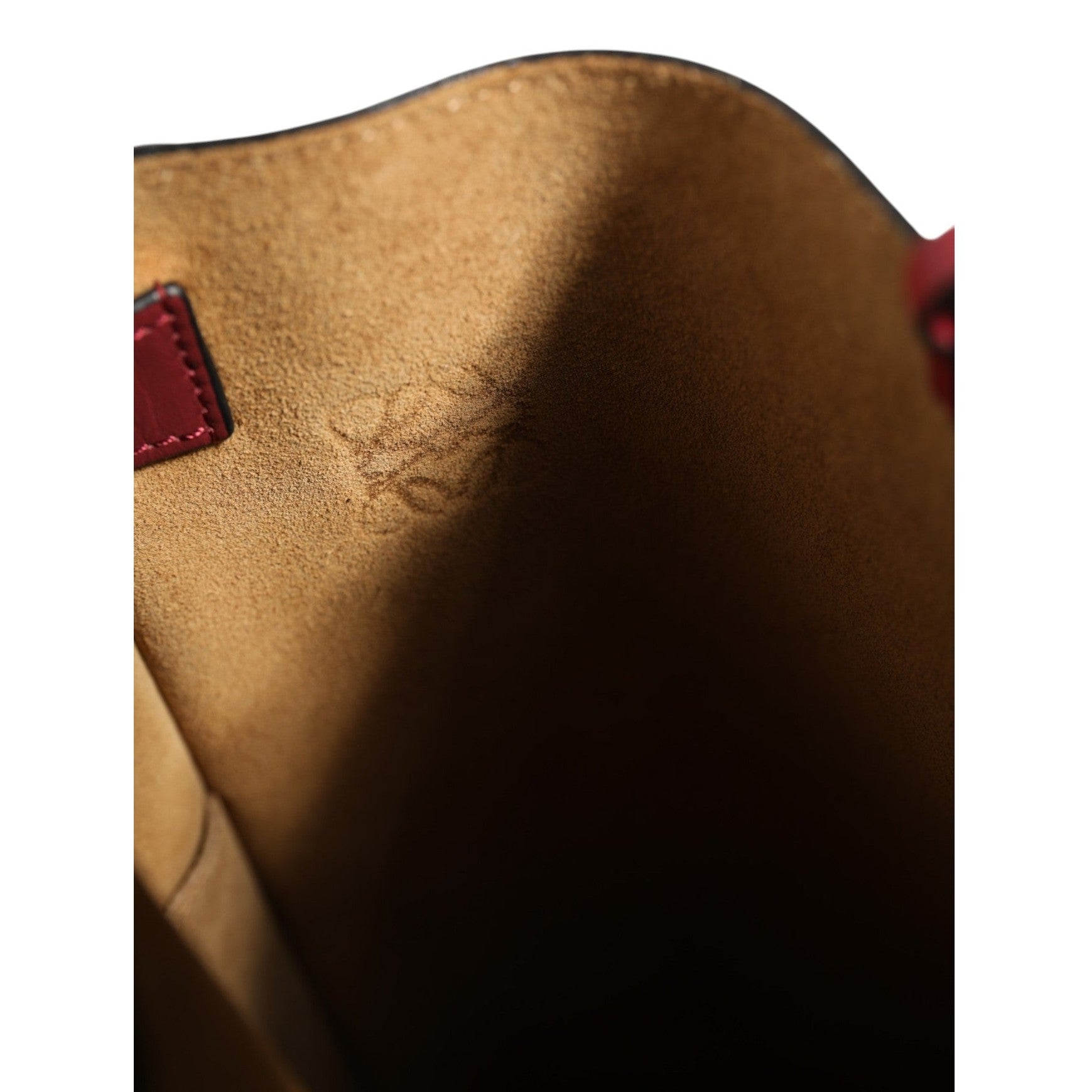 Loewe Gate Raspberry & Wine Leather Bucket Bag