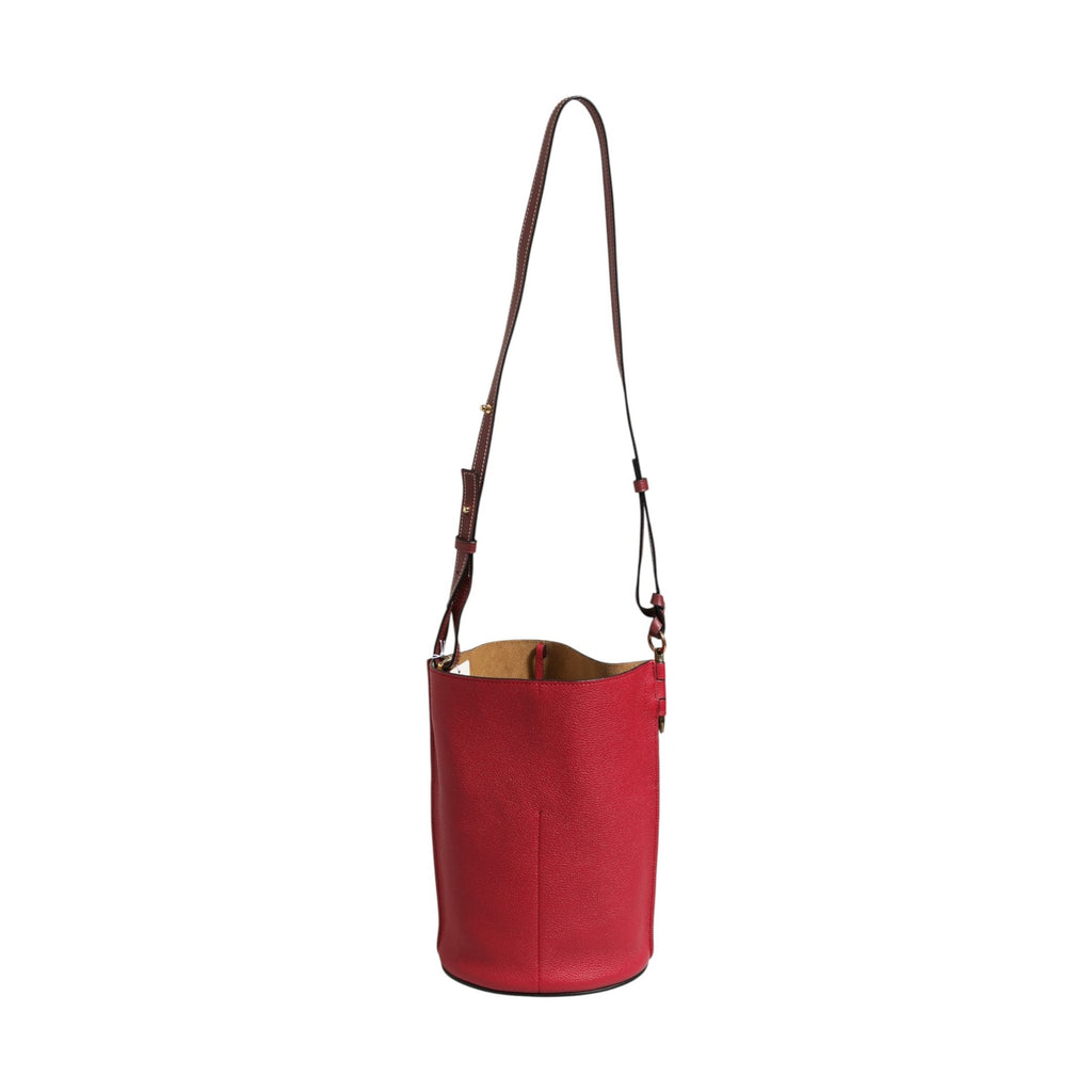 Loewe Gate Raspberry & Wine Leather Bucket Bag