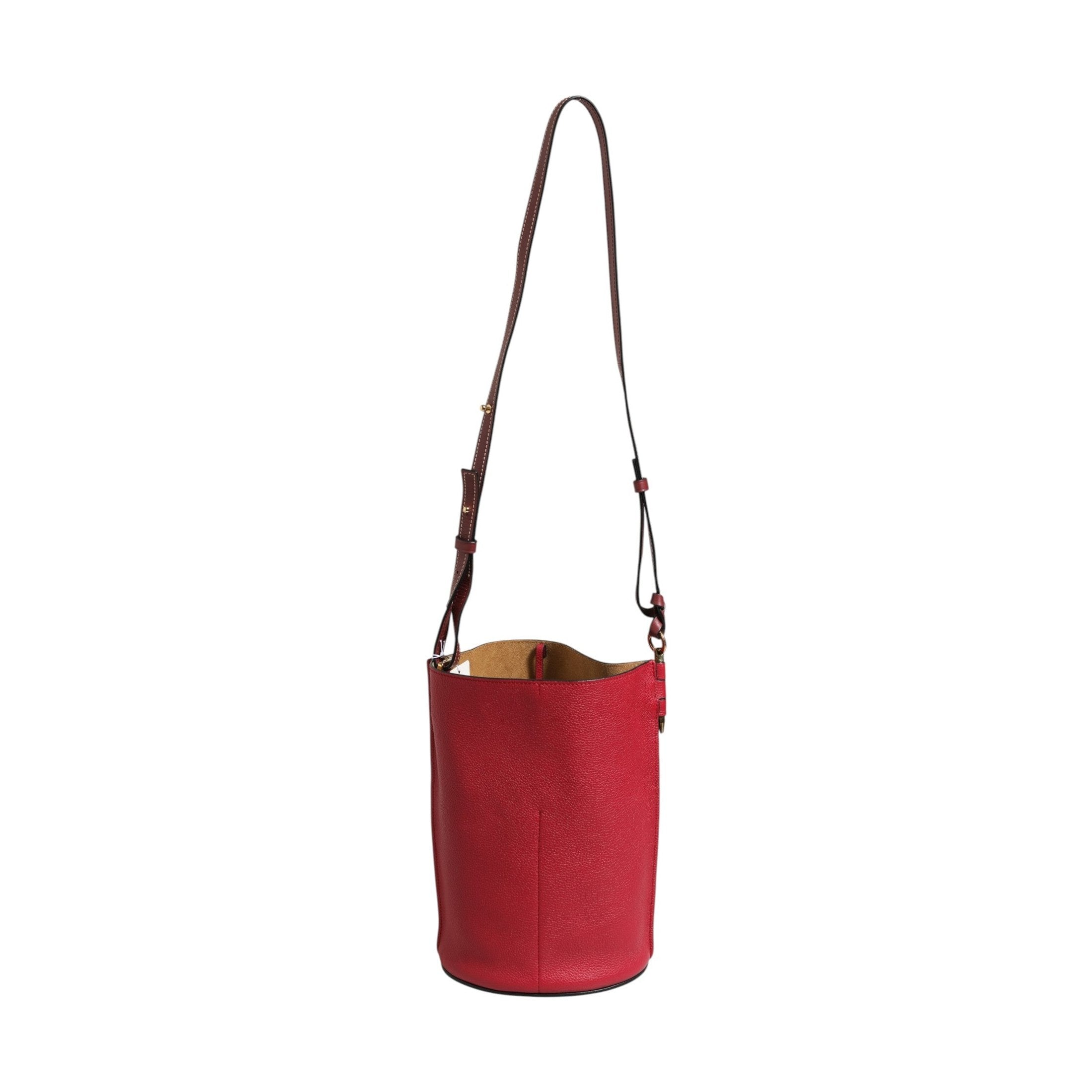 Loewe Gate Raspberry & Wine Leather Bucket Bag