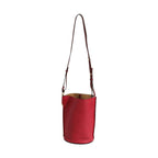 Loewe Gate Raspberry & Wine Leather Bucket Bag