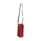 Loewe Gate Raspberry & Wine Leather Bucket Bag