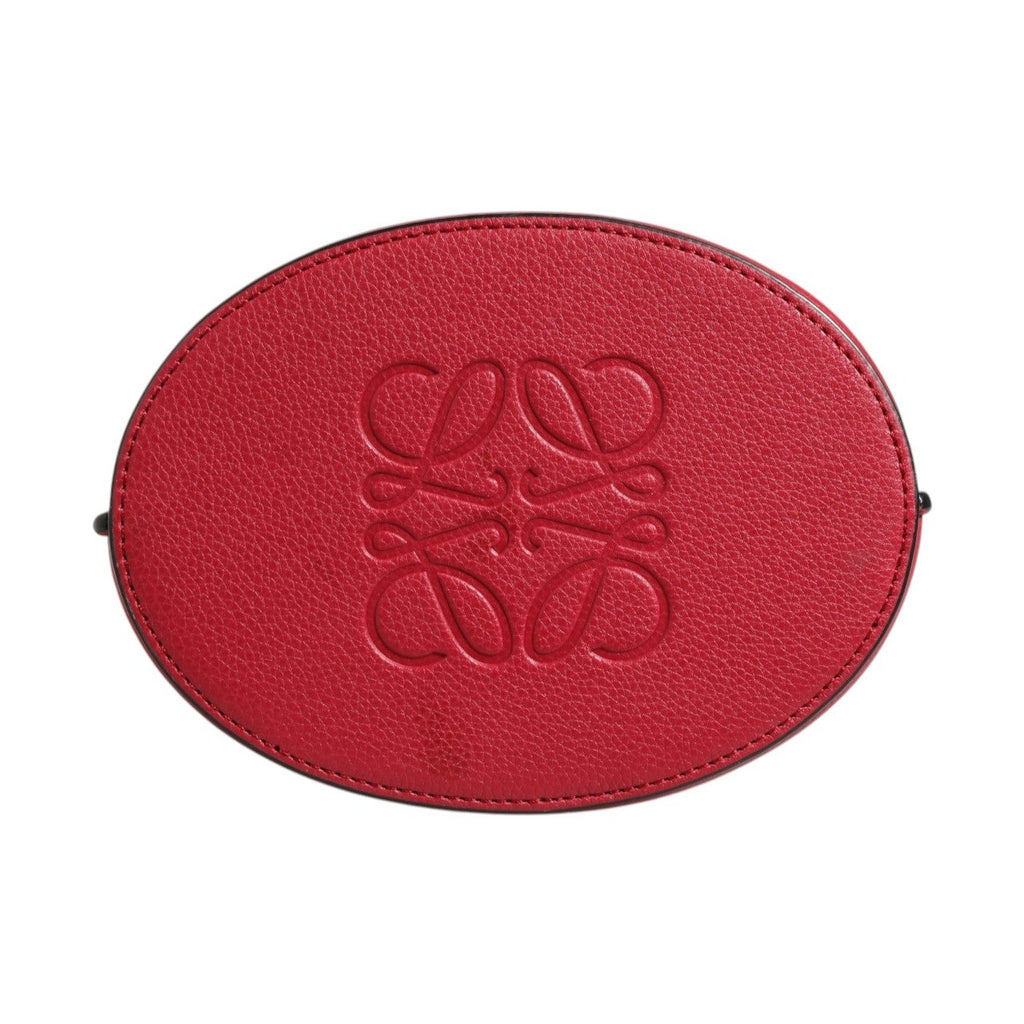 Loewe Gate Raspberry & Wine Leather Bucket Bag