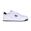 Prada White Calf Leather Bos Taurus Low Top Sneakers