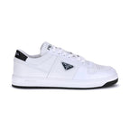 Prada White Calf Leather Bos Taurus Low Top Sneakers