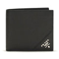 Prada Black Calf Leather Bos Taurus Wallet