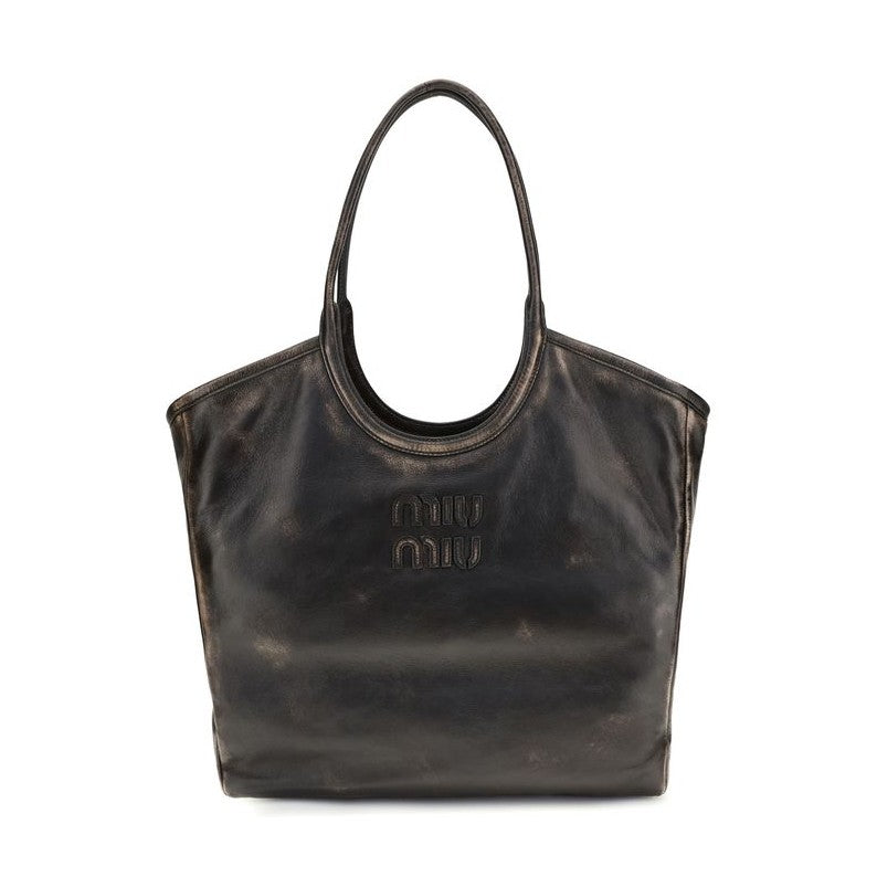 Miu Miu Brown Calf Leather Bos Taurus Shoulder Bag