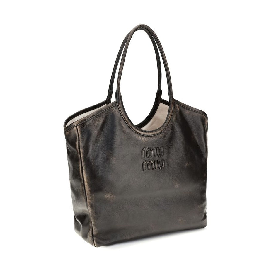 Miu Miu Brown Calf Leather Bos Taurus Shoulder Bag