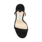 Jimmy Choo Black Calf Leather Bos Taurus Stiletto Heel Sandals