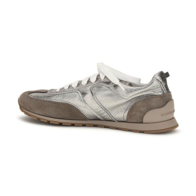 Brunello Cucinelli Multicolor Calf Leather Bos Taurus Athletic Sneakers