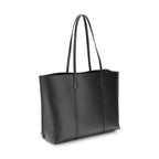 Tory Burch Black Calf Leather Bos Taurus Handbag