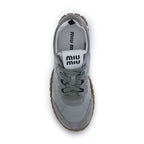 Miu Miu Gray Recycled Polyamide Athletic Sneakers