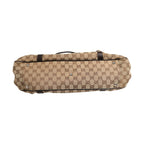 Gucci Beige and Black Canvas Twins Medium Tote Bag