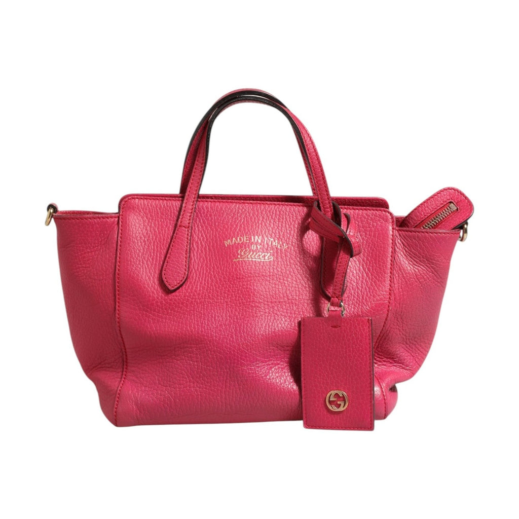 Gucci Swing Leather 2Way Tote Bag