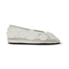 Ganni White Polyethylene Ballet Flats