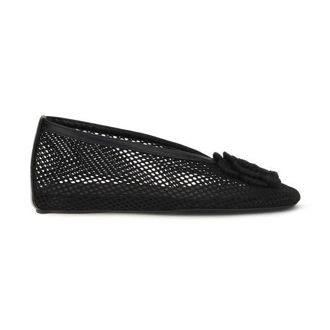Ganni Black Polyethylene Ballet Flats