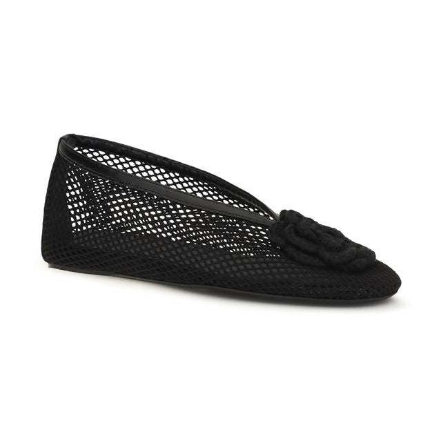 Ganni Black Polyethylene Ballet Flats
