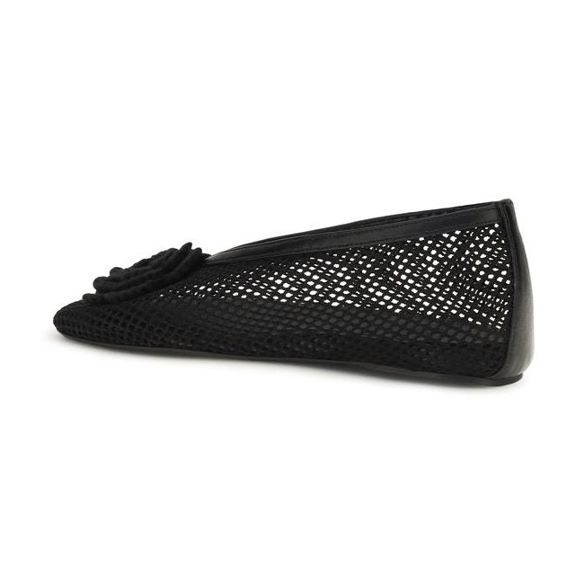 Ganni Black Polyethylene Ballet Flats