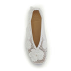 Ganni White Polyethylene Ballet Flats
