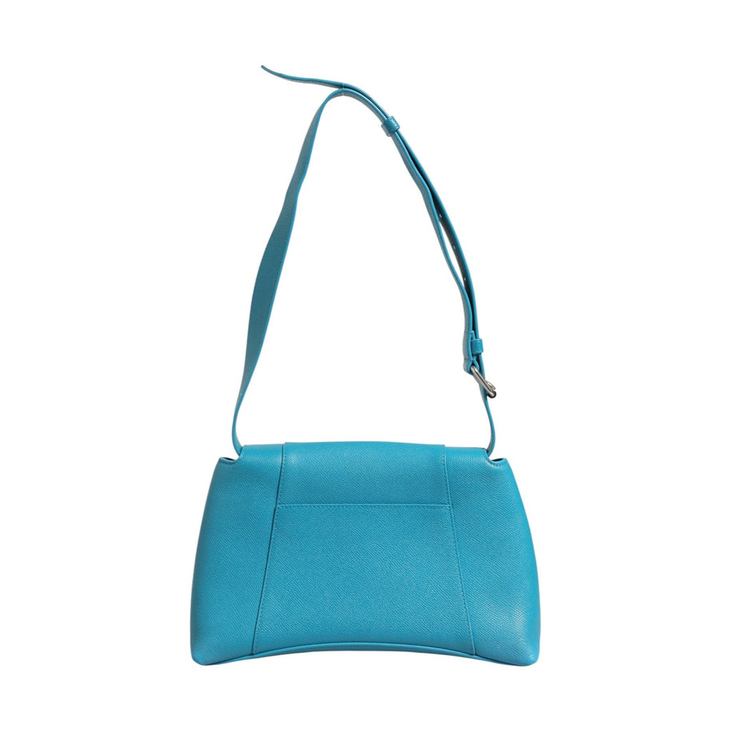 Balenciaga Calfskin S Downtown Blue Shoulder Bag