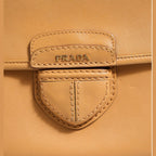Prada Sidonie Beige Pebble Leather shoulder bag