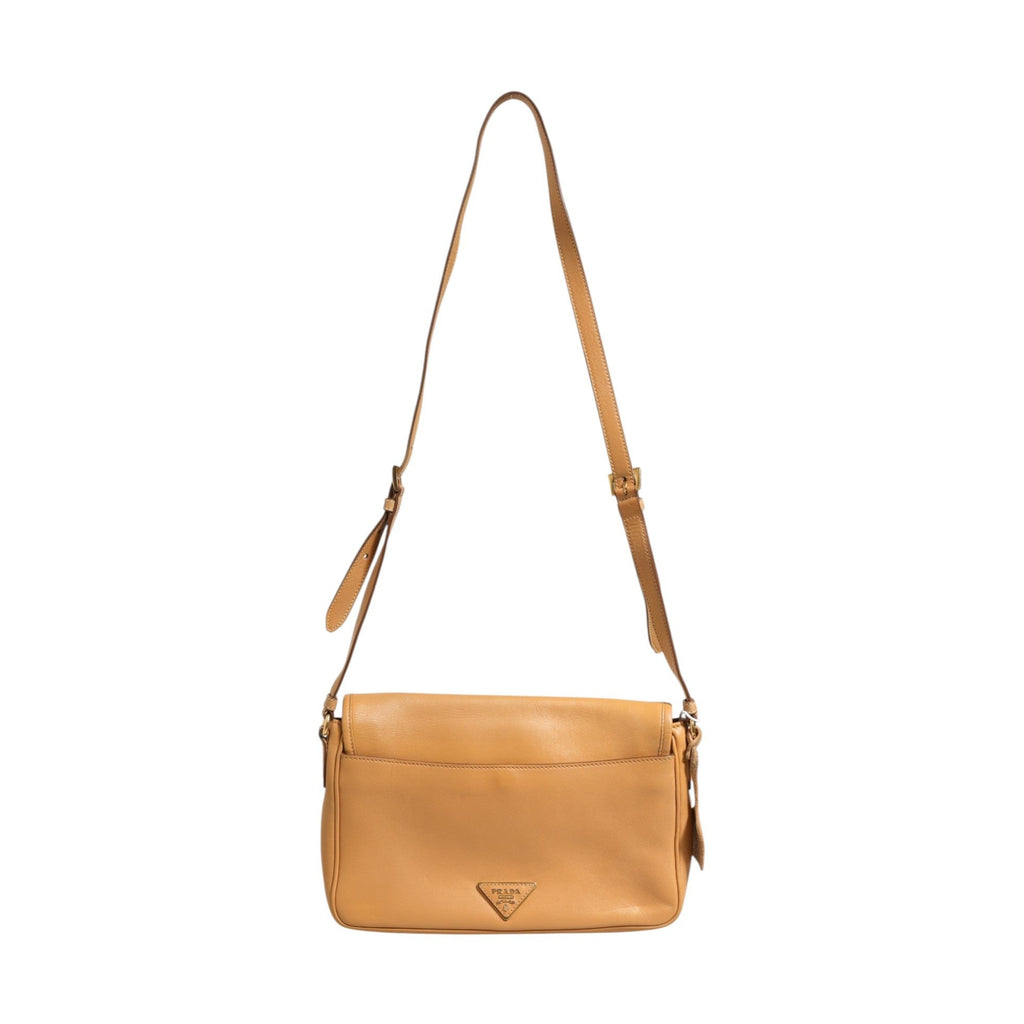 Prada Sidonie Beige Pebble Leather shoulder bag