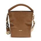 Burberry Brown Calf Leather Bos Taurus Backet Bag