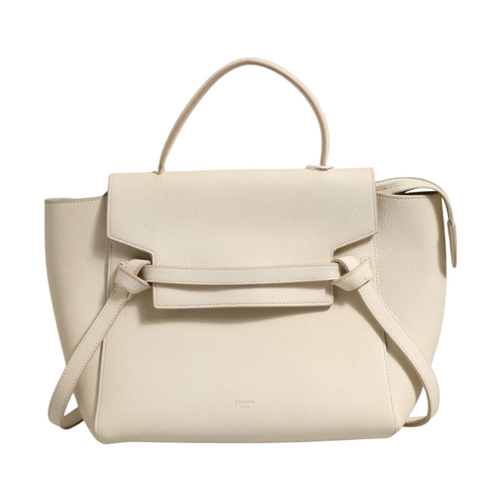 Celine Nano Belt Bag Grained Calfskin Chalk