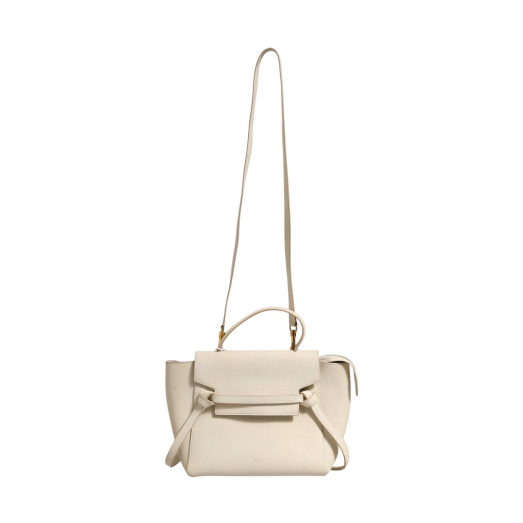 Celine Nano Belt Bag Grained Calfskin Chalk