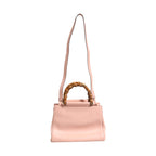 Gucci Pink And White Calfskin Small Nymphaea Top Handle Bag