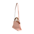 Gucci Pink And White Calfskin Small Nymphaea Top Handle Bag