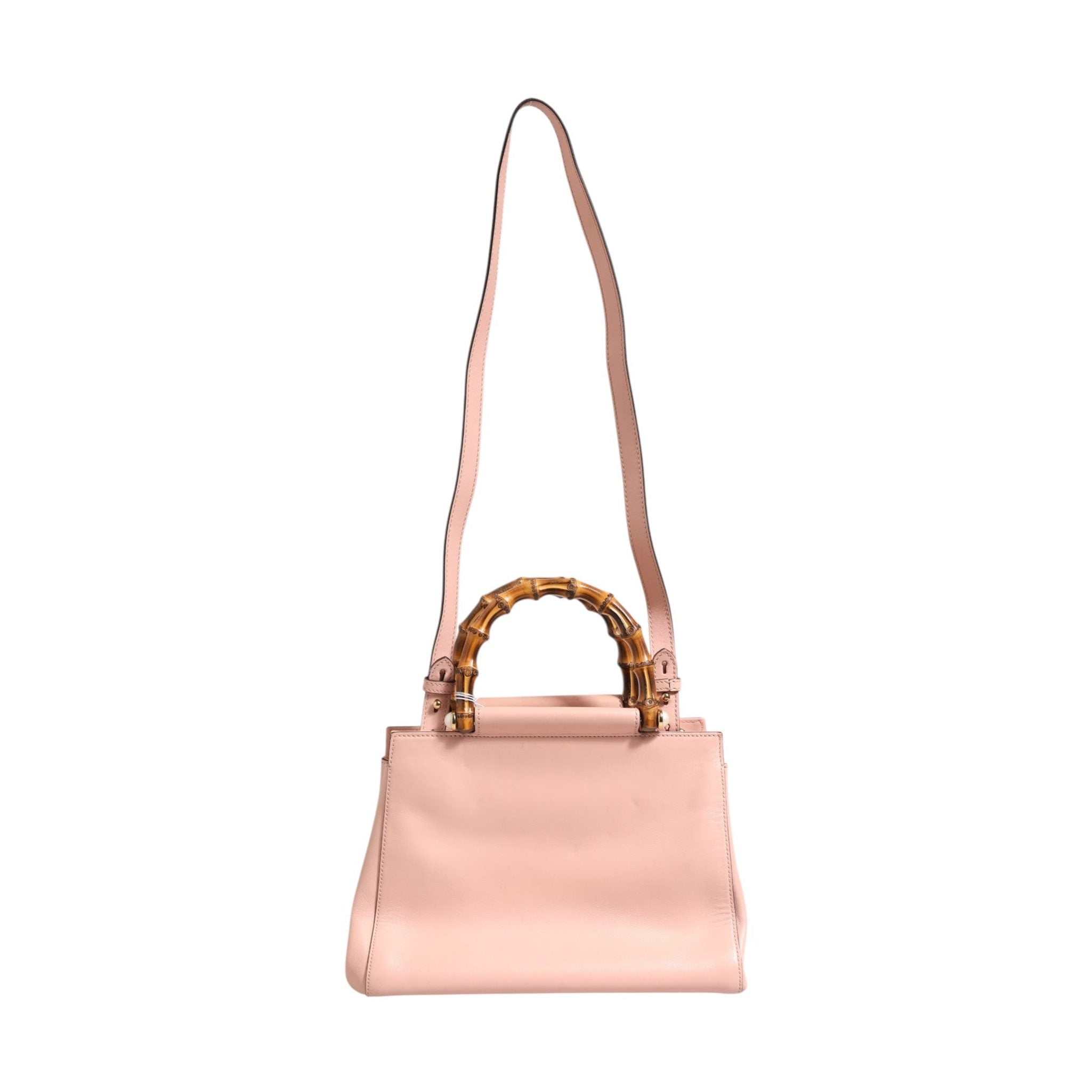 Gucci Pink And White Calfskin Small Nymphaea Top Handle Bag