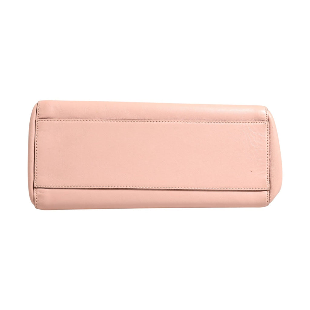 Gucci Pink And White Calfskin Small Nymphaea Top Handle Bag