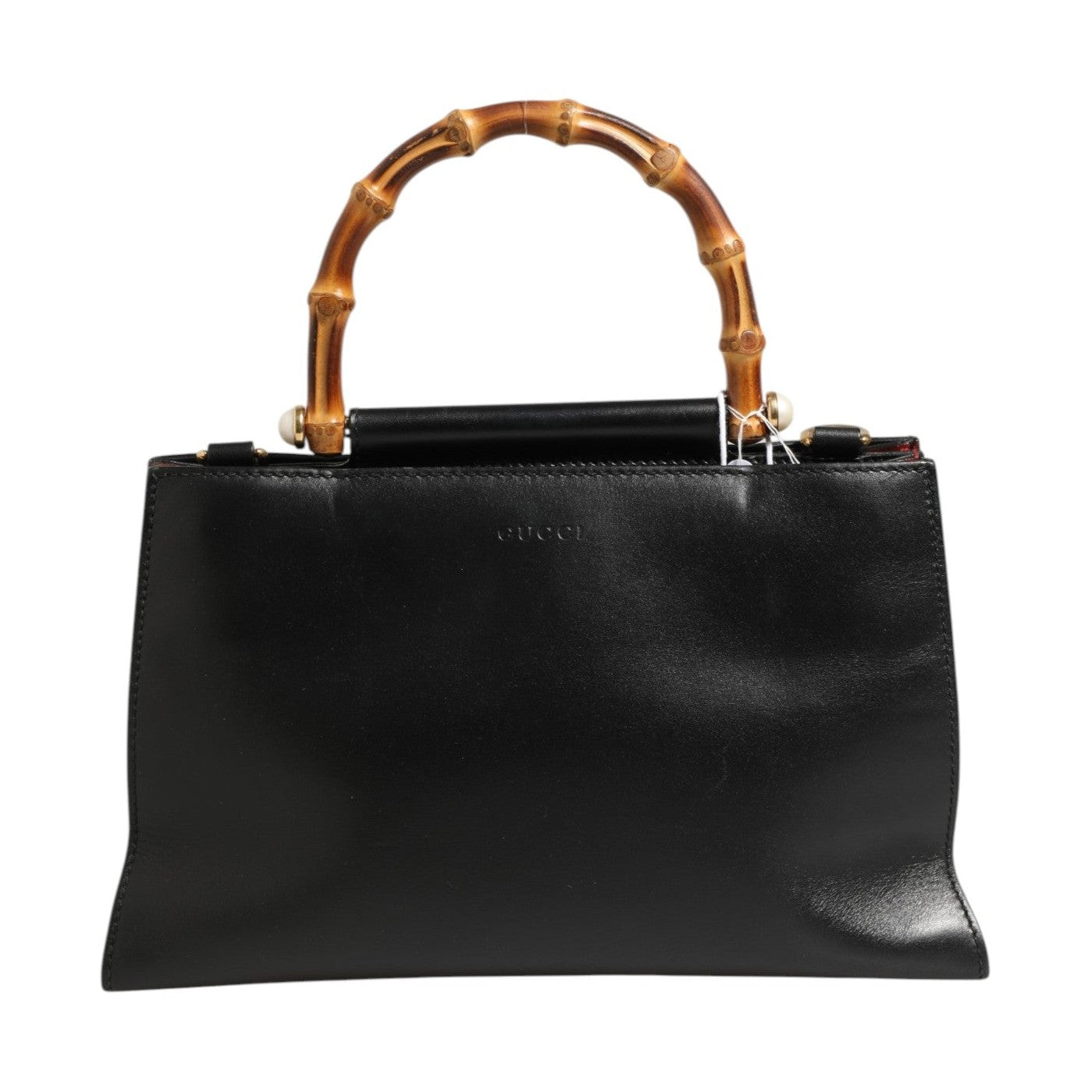 Gucci Nymphaea Bamboo Top Handle Leather Bag