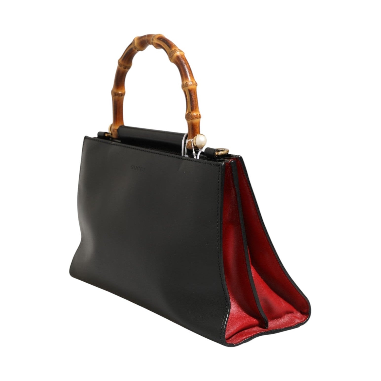 Gucci Nymphaea Bamboo Top Handle Leather Bag