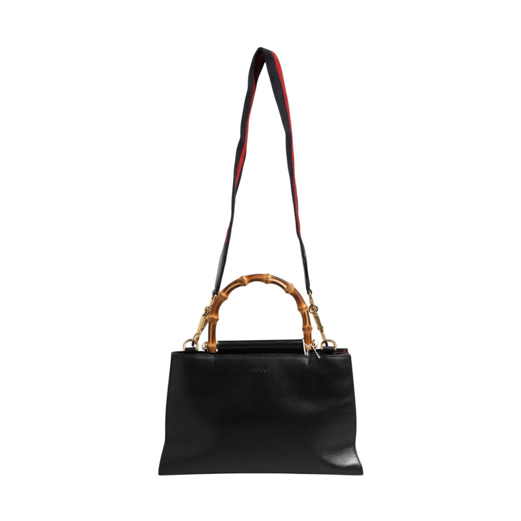 Gucci Nymphaea Bamboo Top Handle Leather Bag