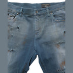 Dolce & Gabbana Blue Distressed Mid Waist Skinny Denim Jeans