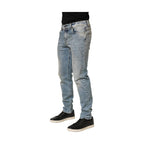 Dolce & Gabbana Blue Washed Mid Waist Straight Men Denim Jeans