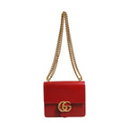 Gucci Marmont small shoulder bag in Rosso Ancora red leather