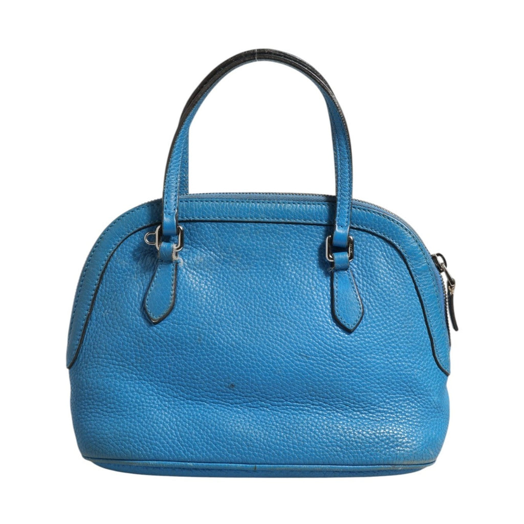 Gucci Blue Leather Dome Handbag