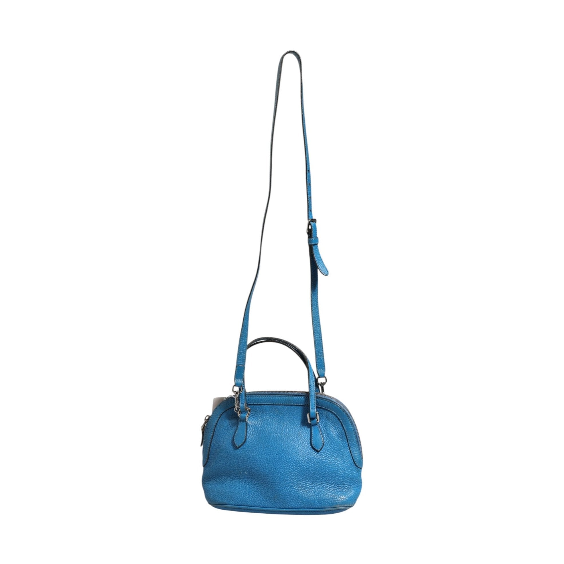 Gucci Blue Leather Dome Handbag