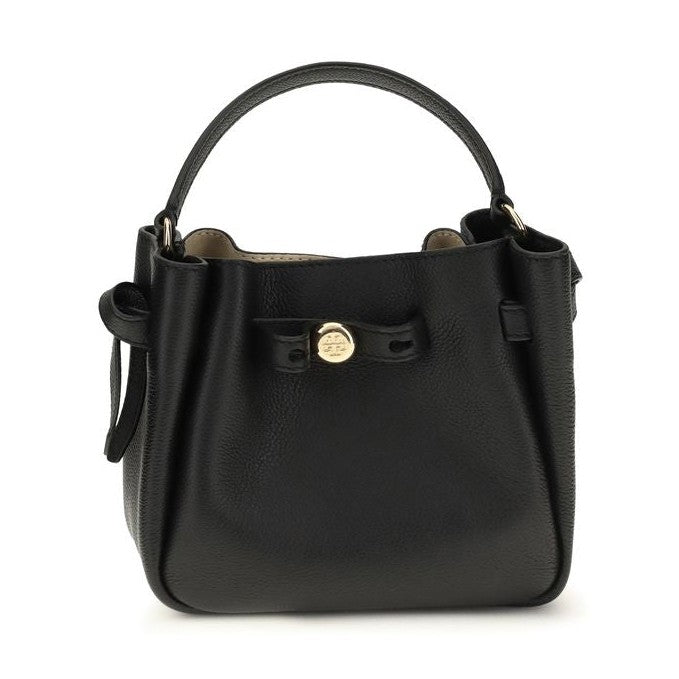 Tory Burch Black Calf Leather Bos Taurus Backet Bag