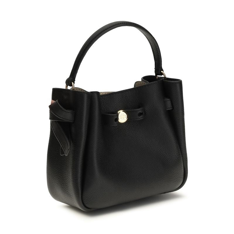 Tory Burch Black Calf Leather Bos Taurus Backet Bag