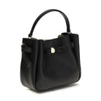 Tory Burch Black Calf Leather Bos Taurus Backet Bag