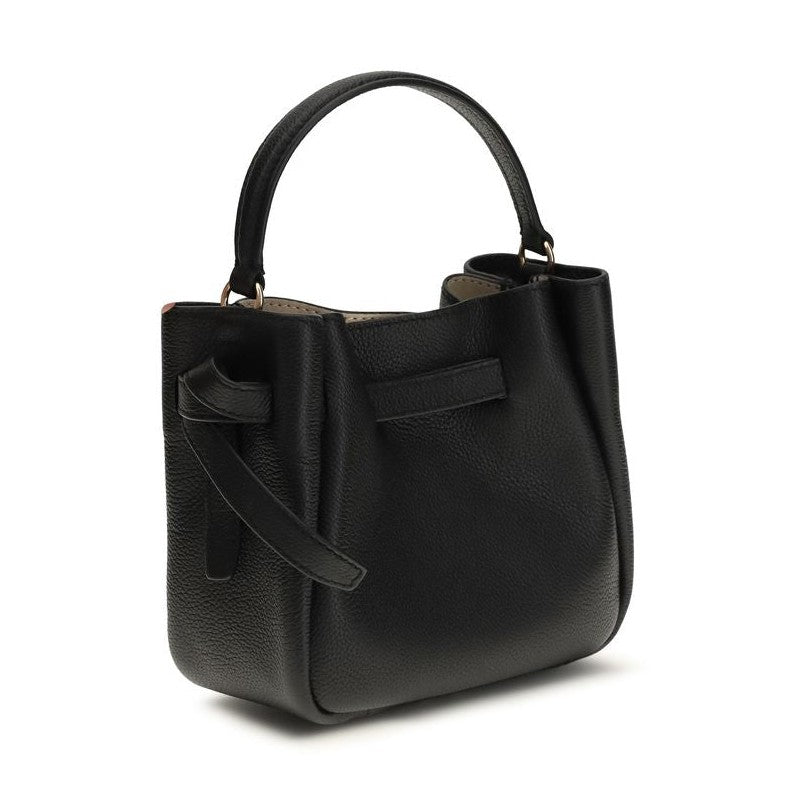 Tory Burch Black Calf Leather Bos Taurus Backet Bag