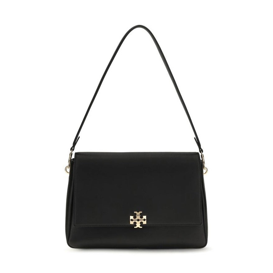 Tory Burch Black Calf Leather Bos Taurus Shoulder Bag