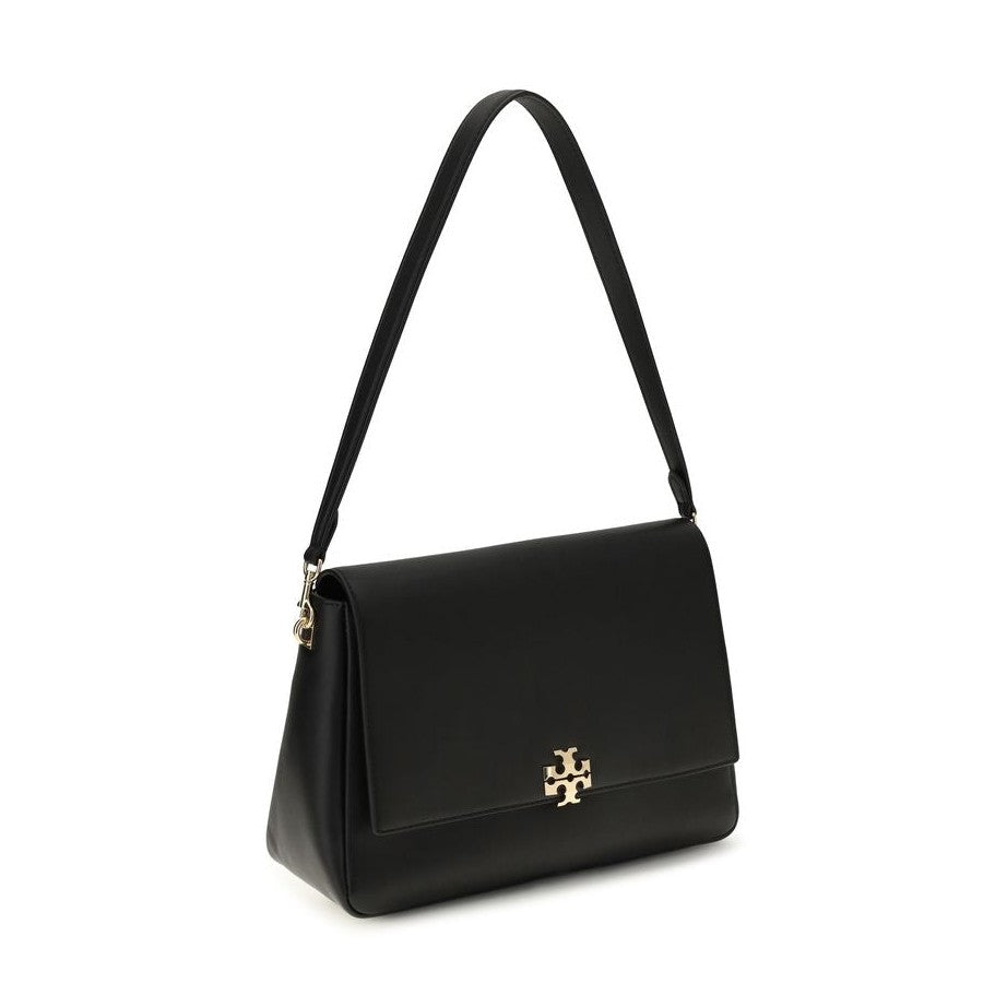 Tory Burch Black Calf Leather Bos Taurus Shoulder Bag