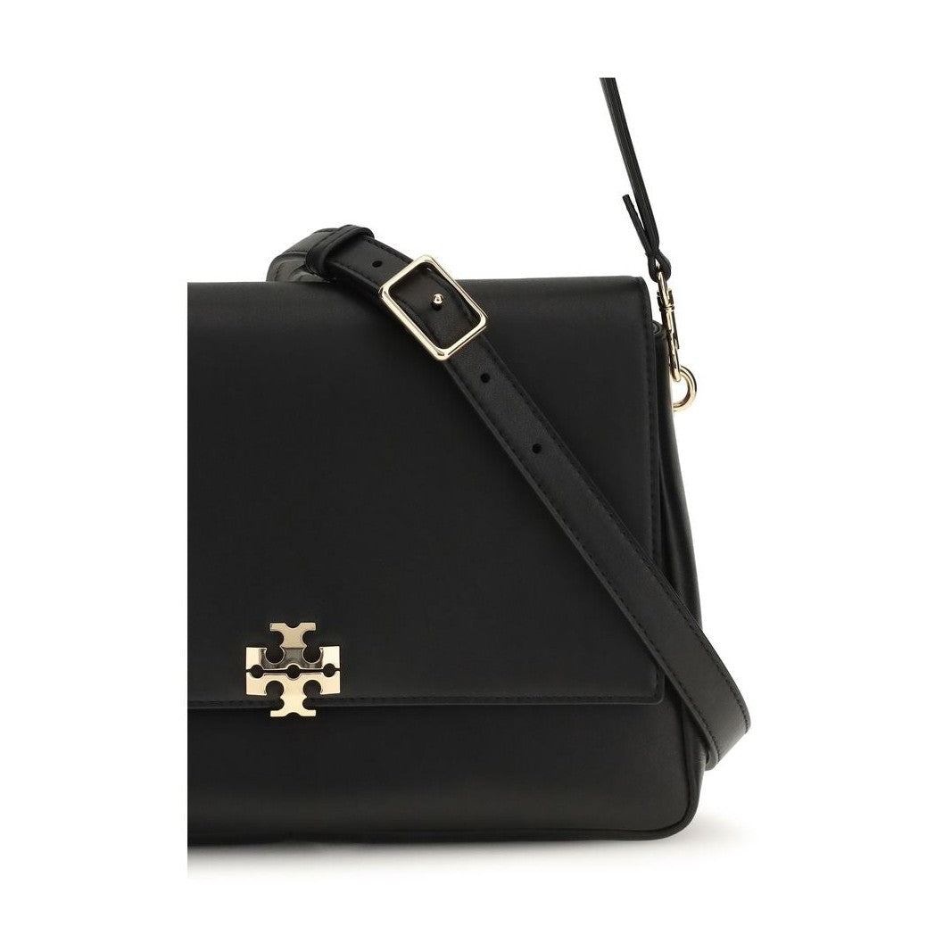 Tory Burch Black Calf Leather Bos Taurus Shoulder Bag