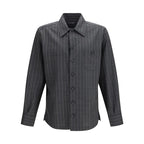 Dolce & Gabbana Gray Wool Oves Aries Dress Shirt